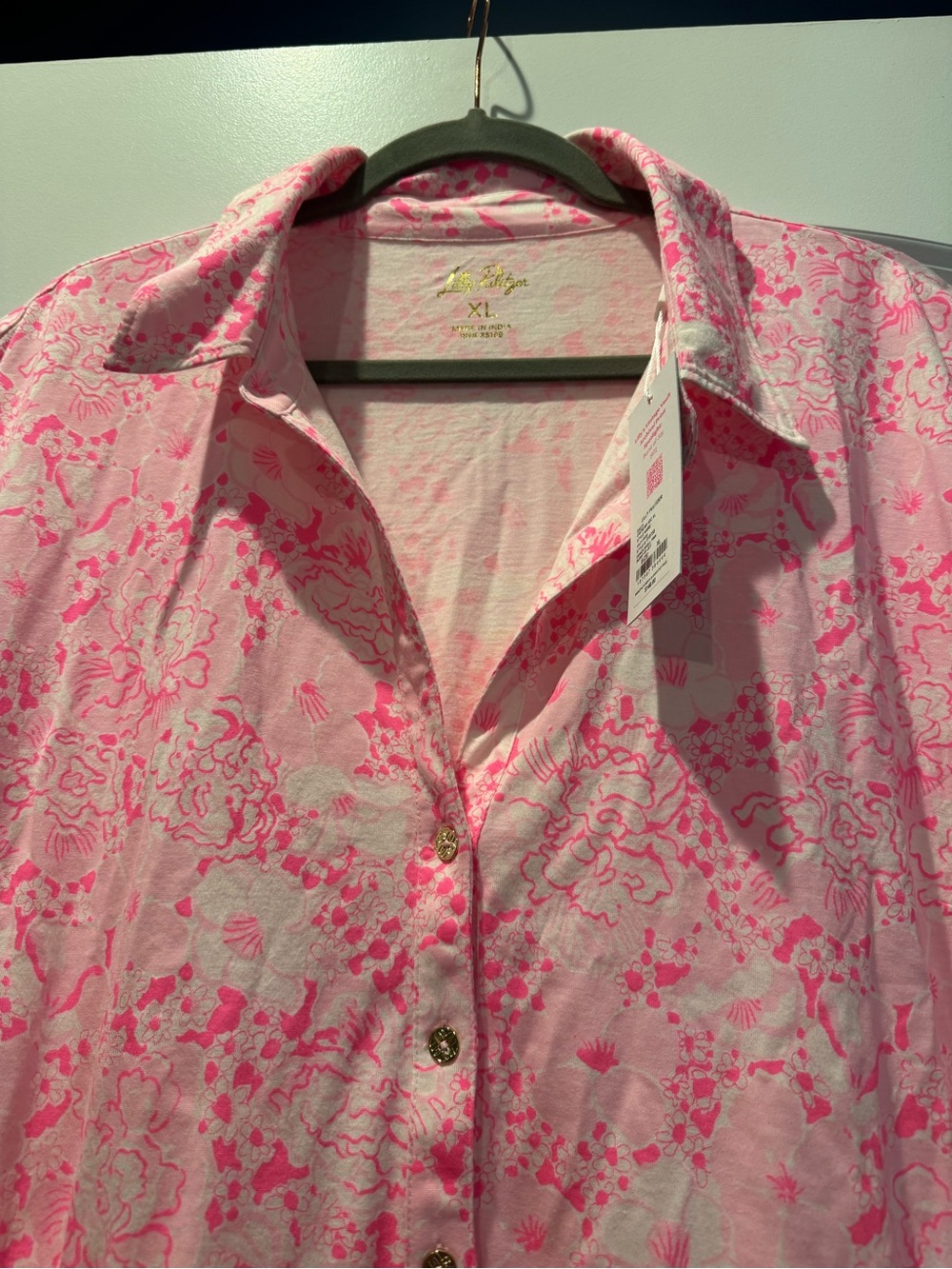 NWT! Lilly Pulitzer Arley Floral Print Sleeveless Shirtdress in XL - Picture 9 of 11